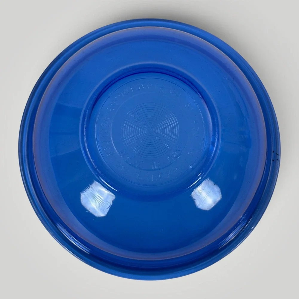 Pyrex 323 Cobalt Blue Glass Mixing Bowl 1.5 Qt Made in USA Vintage